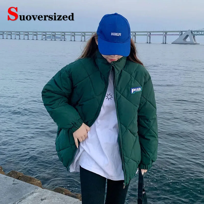 Однотонные пальто с воротником-стойкой и хлопковой подкладкой, свободные Утепленные зимние куртки, Корейская зимняя одежда, теплые парки с длинным рукавом, Chaquetas
Однотонные пальто с воротником-стойкой и хлопковой подкладкой, свободные Утепленные зимние куртки, Корейская зимняя одежда, теплые парки с длинным рукавом, Chaquetas