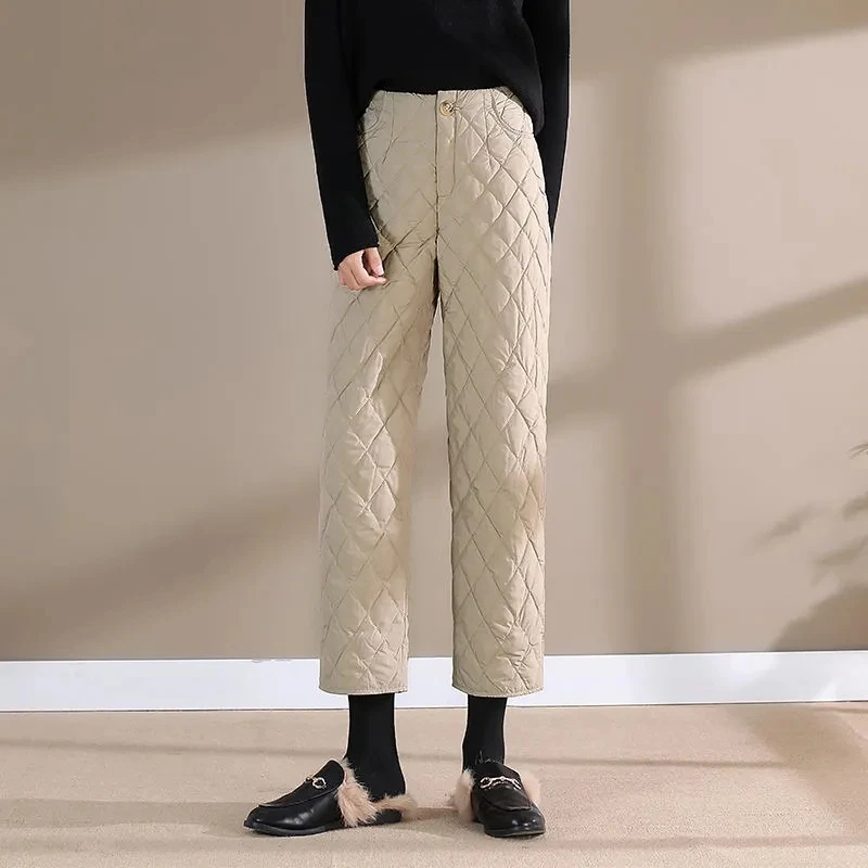Fashion Elastic High Waist Straight Winter Pantalones Ankle Length Cotton Thick Bottoms Casual Loose Khaki Warm Pants Womens
Fashion Elastic High Waist Straight Winter Pantalones Ankle Length Cotton Thick Bottoms Casual Loose Khaki Warm Pants Womens