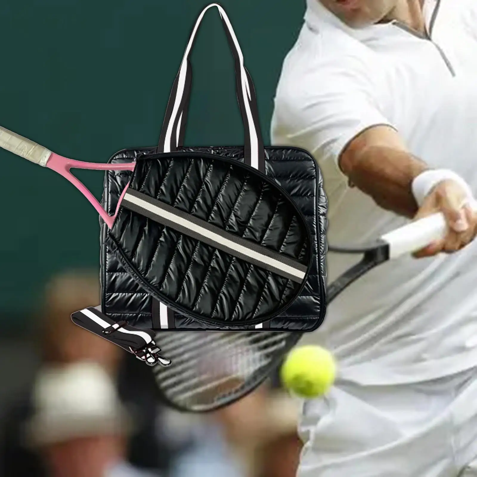 Сумка на плечо Pickleball Paddle, Большая вместительная теннисная Сумка-тоут на молнии для спорта на открытом воздухе, ракетки для бадминтона
Сумка на плечо Pickleball Paddle, Большая вместительная теннисная Сумка-тоут на молнии для спорта на открытом воздухе, ракетки для бадминтона
