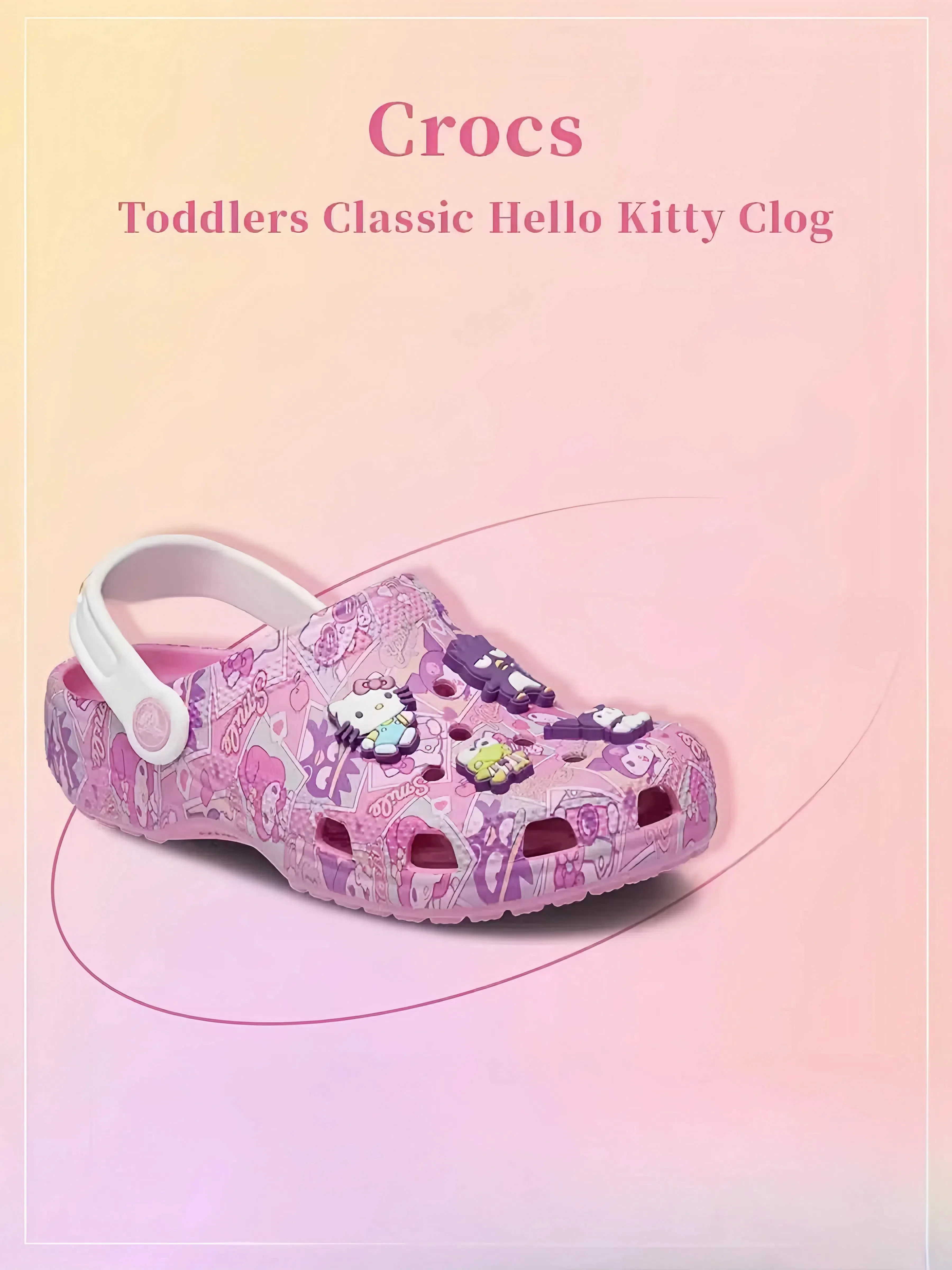 Crocs x Hello Kitty Kids Kawaii Melody Cinnamoroll милые сандалии для девочек детские тапочки