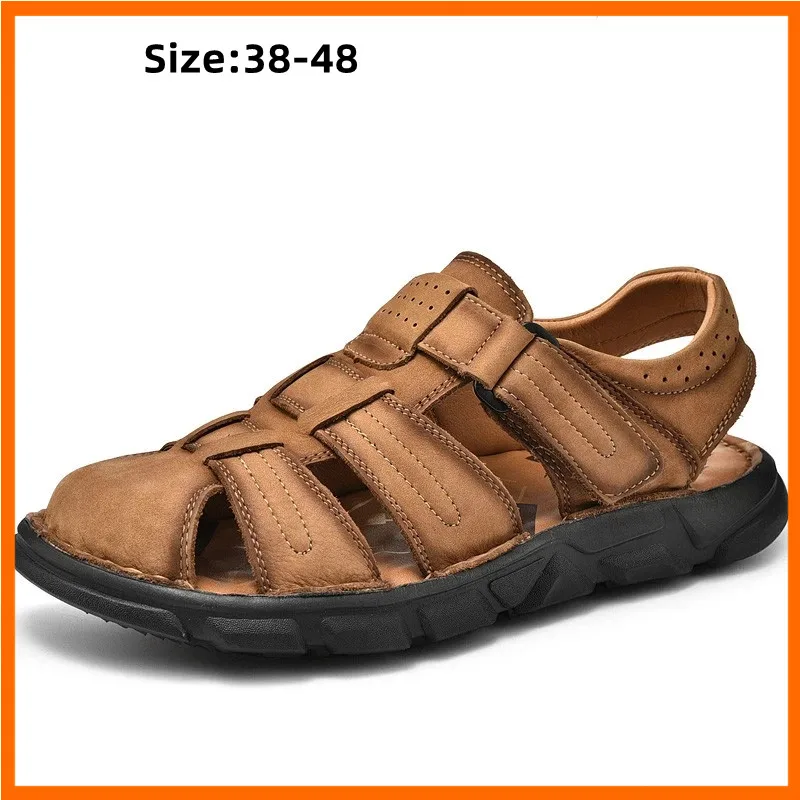 Summer Genuine Leather Men's Sandals Lightweight Men Shoes Outdoor Comfortable Beach Sandals Fashion Casual Shoes Male Sneakers
Summer Genuine Leather Men's Sandals Lightweight Men Shoes Outdoor Comfortable Beach Sandals Fashion Casual Shoes Male Sneakers