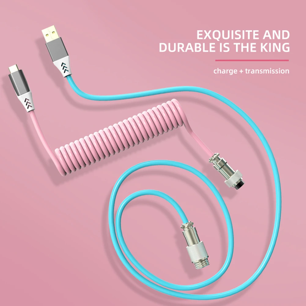 Mechanical Keyboard Data Cable Computer Mechanical Keyboard Coiled Aviator Wire Type-C USB Plug-in Spring Cable
Mechanical Keyboard Data Cable Computer Mechanical Keyboard Coiled Aviator Wire Type-C USB Plug-in Spring Cable