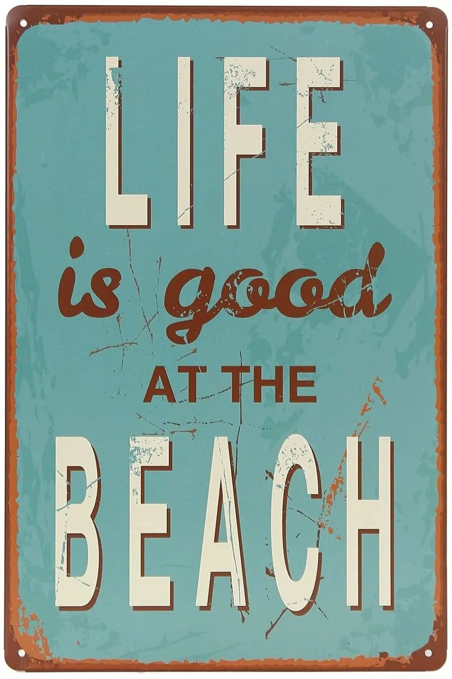 Erlood life is good on the beach Tin Sign Wall vintage metal bar poster 12 "x 8"
Erlood life is good on the beach Tin Sign Wall vintage metal bar poster 12 "x 8"