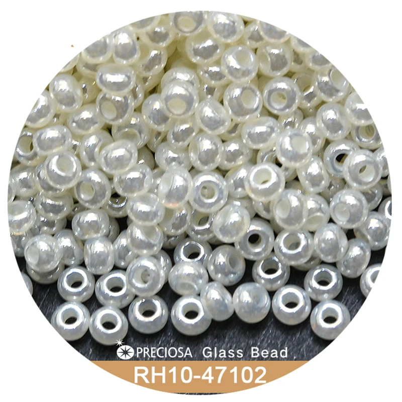 

Czech Preciosa Rocailles Round Glass Seed Beads Hole 10/0 Beads 2.3 Mm Pearl Diy Glass Beads for Jewelry Making