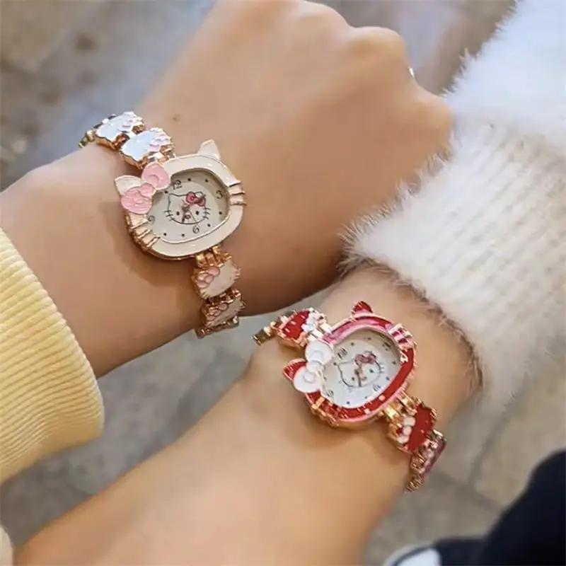 Kawaii Sanrio Girl Wrist Watch Anime Cute Hello Kitty Girl Round Wrist Watch Pink Cartoon Modeling Stainless Steel Clock Cute
Kawaii Sanrio Girl Wrist Watch Anime Cute Hello Kitty Girl Round Wrist Watch Pink Cartoon Modeling Stainless Steel Clock Cute