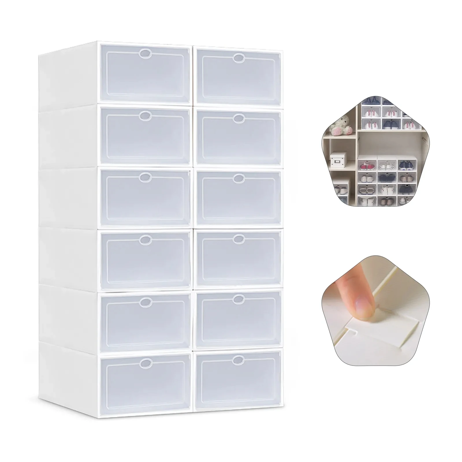 1 transparent shoe box storage system that can stack plastic sports shoes display shoe racks
1 transparent shoe box storage system that can stack plastic sports shoes display shoe racks