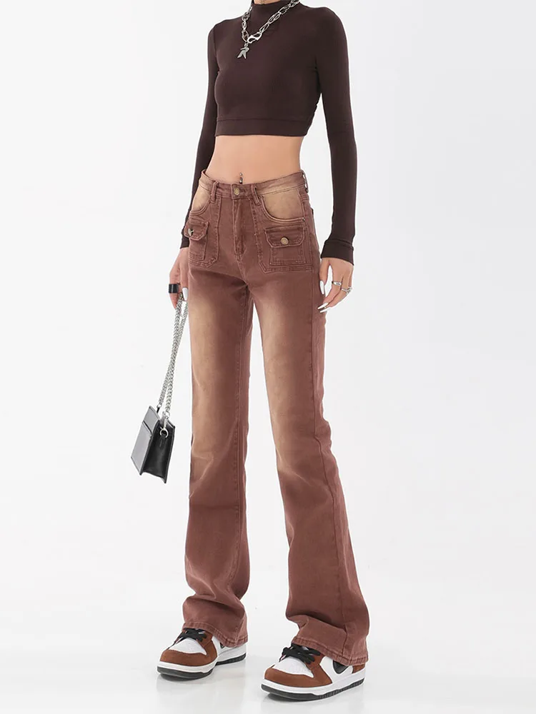 Flare Jeans High Waist Slim Comfortable Jeans For Women Pants 2022 Autumn Elastic Fashion Korean Style Brown Denim Trousers New
Flare Jeans High Waist Slim Comfortable Jeans For Women Pants 2022 Autumn Elastic Fashion Korean Style Brown Denim Trousers New