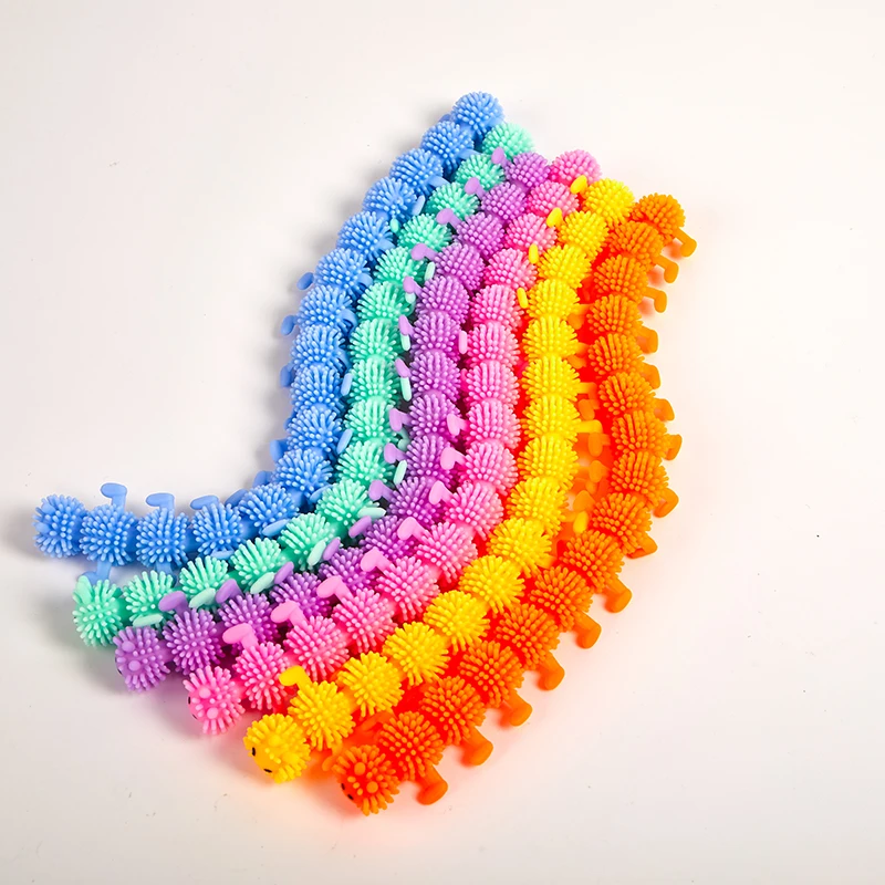 

16 Knots Worm Noodle Relieves Stress Toy Caterpillar Stretch String TPR Rope Physiotherapy Anti Stress Fidget Autism Vent Toys