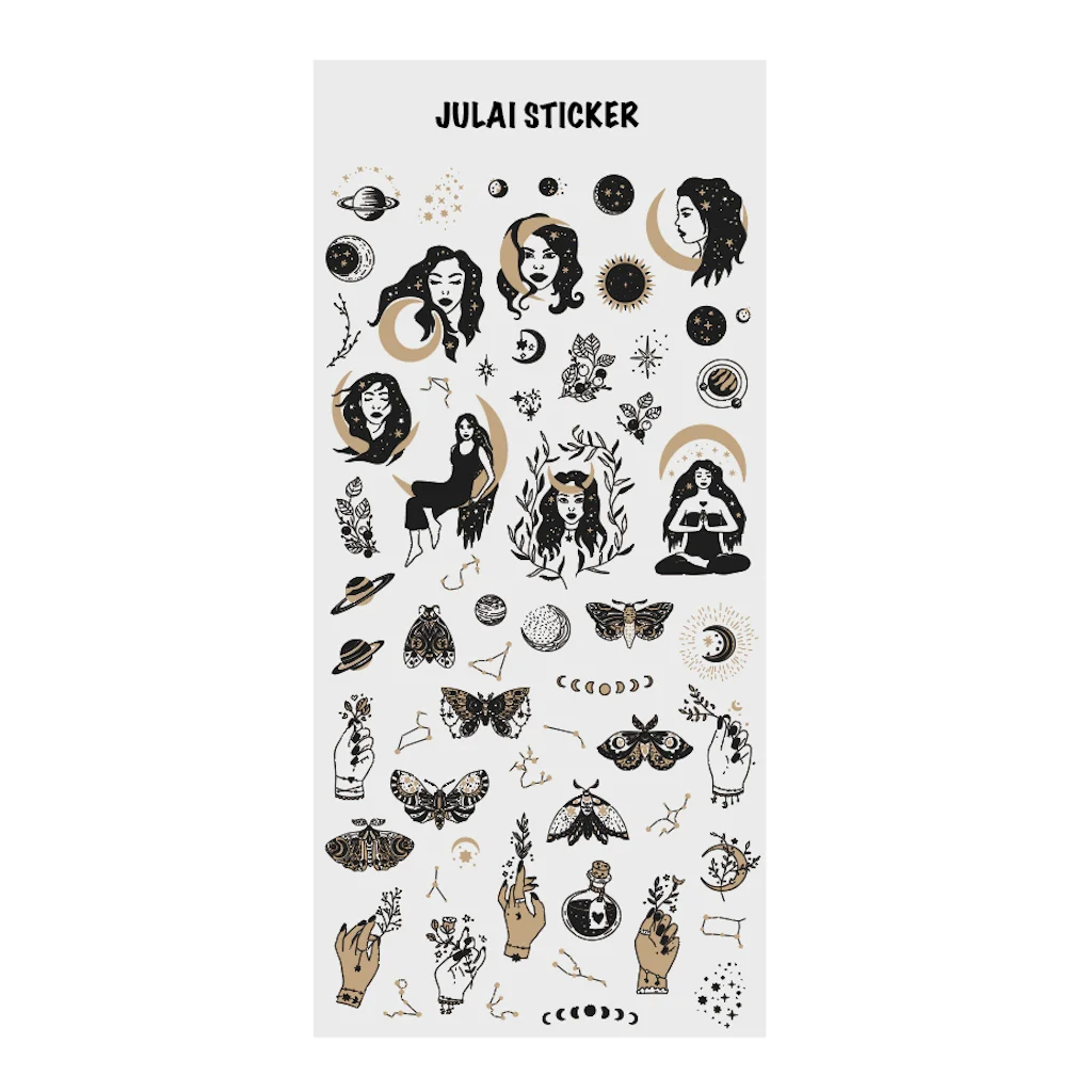Sticker Sheet With Foil - Occult Astrological Celestial / Journal Stickers, Planner Stickers, Scrapbook Stickers
Sticker Sheet With Foil - Occult Astrological Celestial / Journal Stickers, Planner Stickers, Scrapbook Stickers