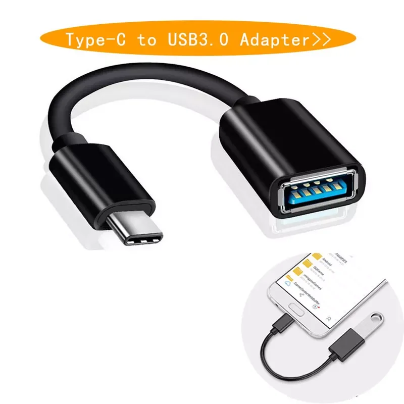 Type-C OTG Adapter Cable USB 3.1 Type C Male To USB 3.0 A Female OTG Data Cord Adapter 16CM For Universal TypeC Interface Phone
Type-C OTG Adapter Cable USB 3.1 Type C Male To USB 3.0 A Female OTG Data Cord Adapter 16CM For Universal TypeC Interface Phone