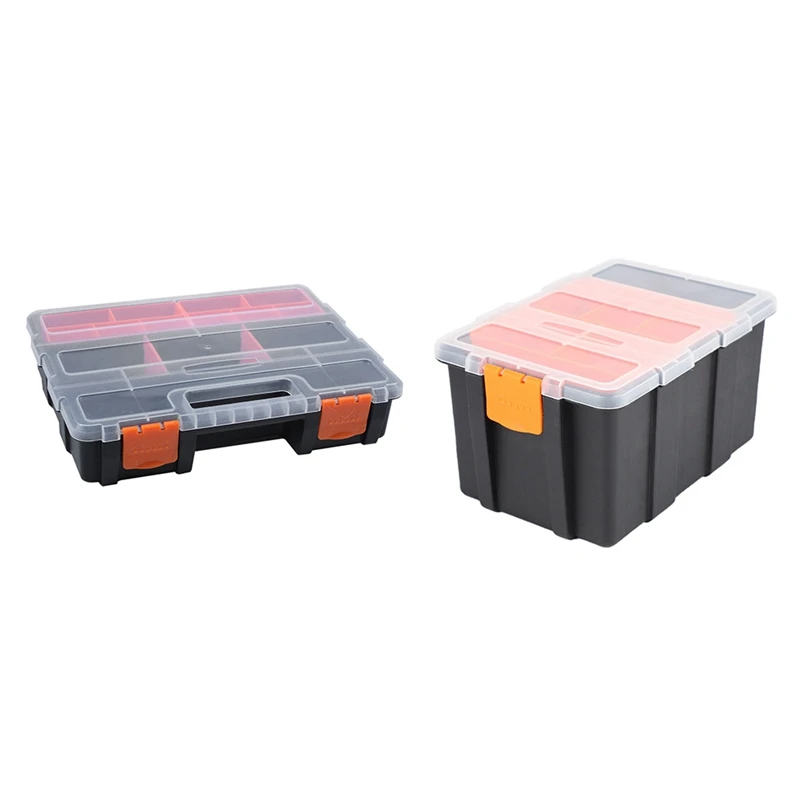 2 Pcs Portable Plastic Tool Parts Box Electronic Component Box Material Box F-290 & F-156D
2 Pcs Portable Plastic Tool Parts Box Electronic Component Box Material Box F-290 & F-156D