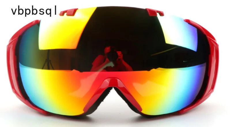 

Двухслойные противотуманные большие сферические зеркальные лыжные очки с защитой от ветра и песка очки для близорукости