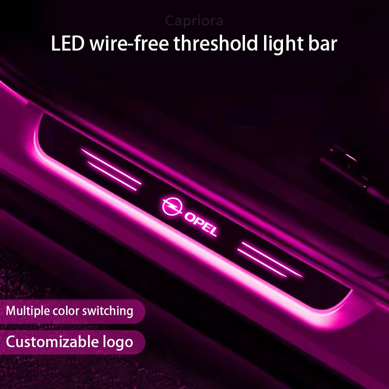 

Car Door Wireless sill light Opel OPC Line Astra J H Insignia Corsa D B E Mokka Vectra Zafira LED Welcome Pedal Atmosphere lamp