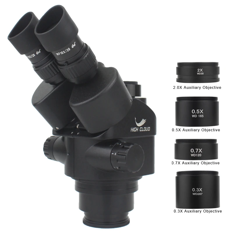 7X-45X 3.5X-90X Simul-Focal Trinocular Microscope Zoom Stereo Microscope Head 0.5x 2.0x 0.7x 1.5x 0.75x Auxiliary Objective Lens
7X-45X 3.5X-90X Simul-Focal Trinocular Microscope Zoom Stereo Microscope Head 0.5x 2.0x 0.7x 1.5x 0.75x Auxiliary Objective Lens