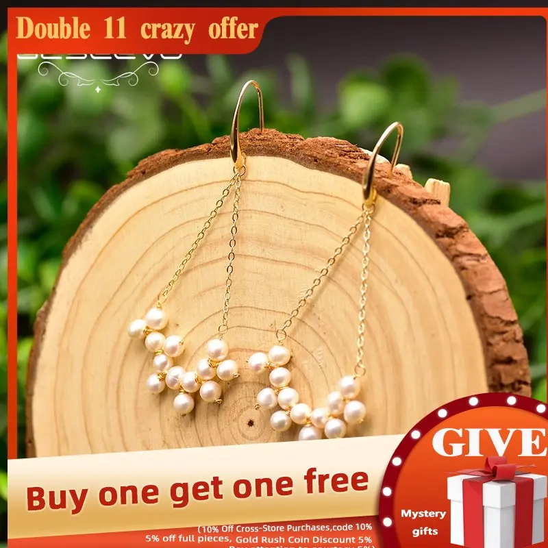 GLSEEVO Natural Fresh Water Pearl Dangle Earring Drop Earrings Gifts For Women Luxury Jewelry Brincos 2018 GE0503
GLSEEVO Natural Fresh Water Pearl Dangle Earring Drop Earrings Gifts For Women Luxury Jewelry Brincos 2018 GE0503