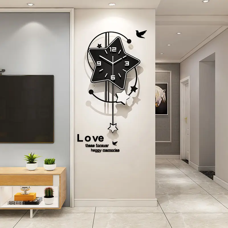 Nordic Pendulum Wall Clock Modern Design Big Size Silent Clock Mechanism Kitchen Living Room Decoration Saat Home Decoraction NU
Nordic Pendulum Wall Clock Modern Design Big Size Silent Clock Mechanism Kitchen Living Room Decoration Saat Home Decoraction NU