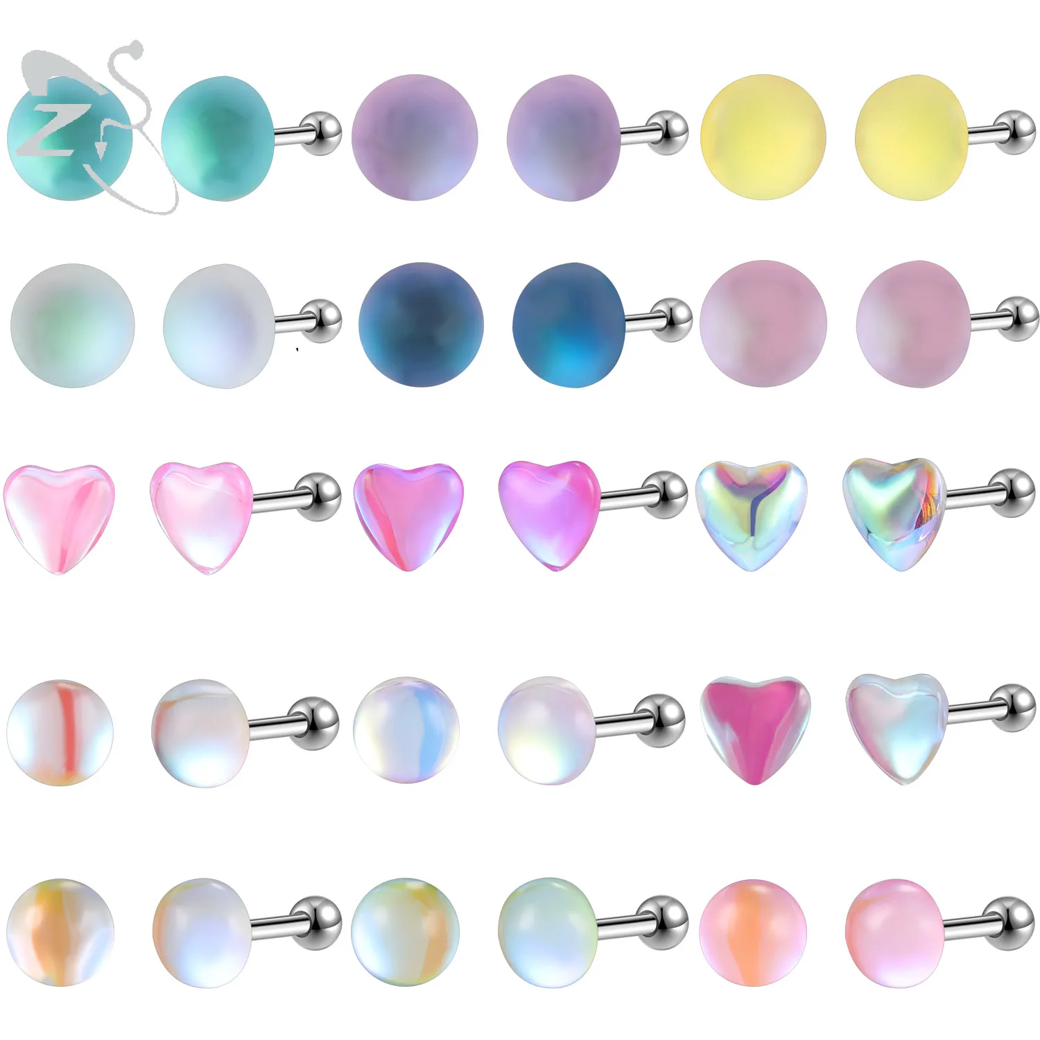 ZS 2pcs/lot 16G Colorful CZ Crystal Stud Earring for Women 316L Stainless Steel Pearl Earring Ear Tragus Helix Conch Piercings
ZS 2pcs/lot 16G Colorful CZ Crystal Stud Earring for Women 316L Stainless Steel Pearl Earring Ear Tragus Helix Conch Piercings