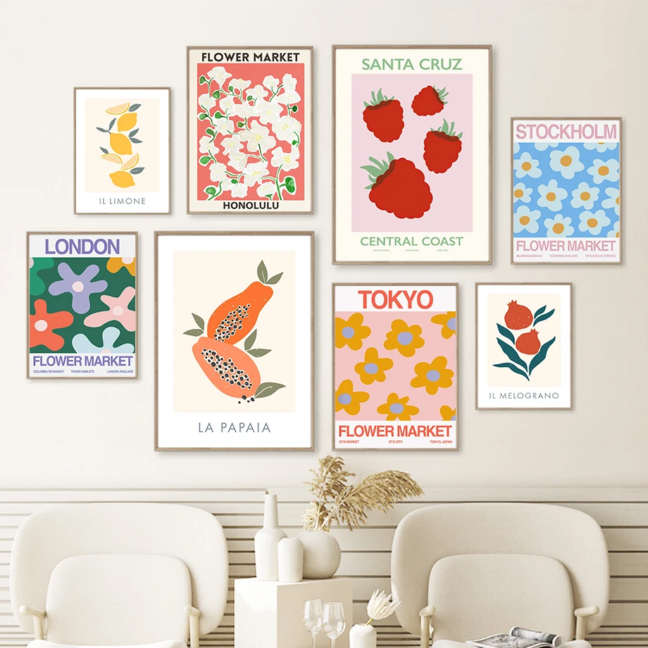 Strawberry Lemon Fruit Flower Market Leaf Wall Art Canvas Painting Nordic Posters And Prints Wall Pictures For Living Room Decor
Strawberry Lemon Fruit Flower Market Leaf Wall Art Canvas Painting Nordic Posters And Prints Wall Pictures For Living Room Decor