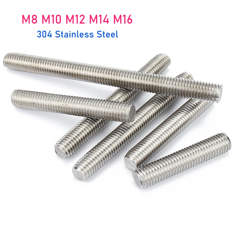 M8 M10 M12 M14 M16 Стержень с полной резьбой из нержавеющей стали 304, полностью метрические резьбовые стержни, винты стержня вала, длина 25-200 мм
M8 M10 M12 M14 M16 Стержень с полной резьбой из нержавеющей стали 304, полностью метрические резьбовые стержни, винты стержня вала, длина 25-200 мм