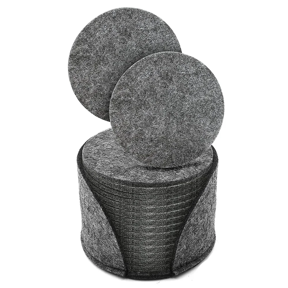 Coasters Glasses, Felt Coasters for Glasses, Set of 14, Felt Coasters with Storage Box, Washable Coasters (Gray)
Coasters Glasses, Felt Coasters for Glasses, Set of 14, Felt Coasters with Storage Box, Washable Coasters (Gray)