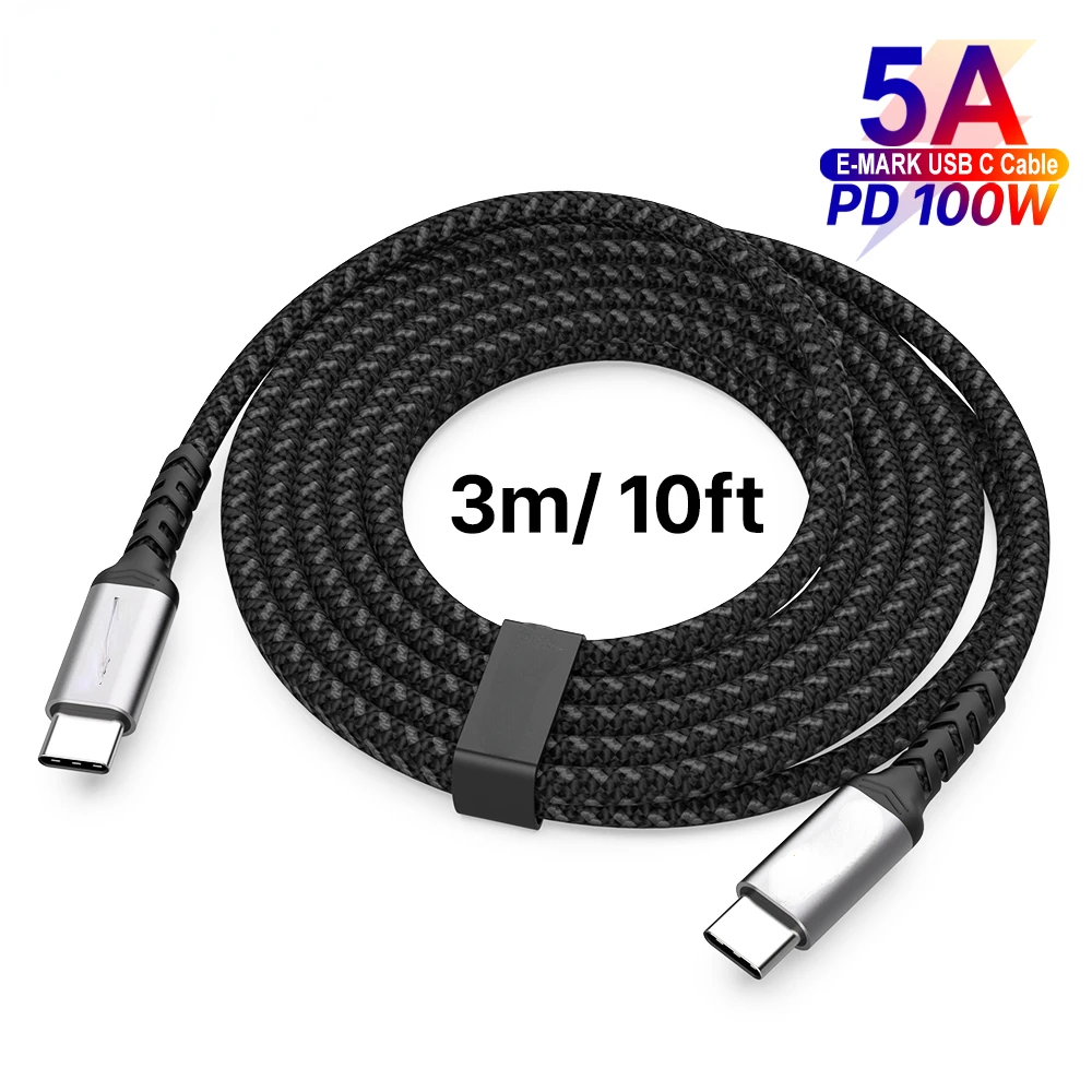 Free Shipping Free Shipping Nylon Braided Cord Compatible MacBook Pro iPadC to USB C Cable 3m 100W, WOTOBE Long 10ft USB Type-C
Free Shipping Free Shipping Nylon Braided Cord Compatible MacBook Pro iPadC to USB C Cable 3m 100W, WOTOBE Long 10ft USB Type-C