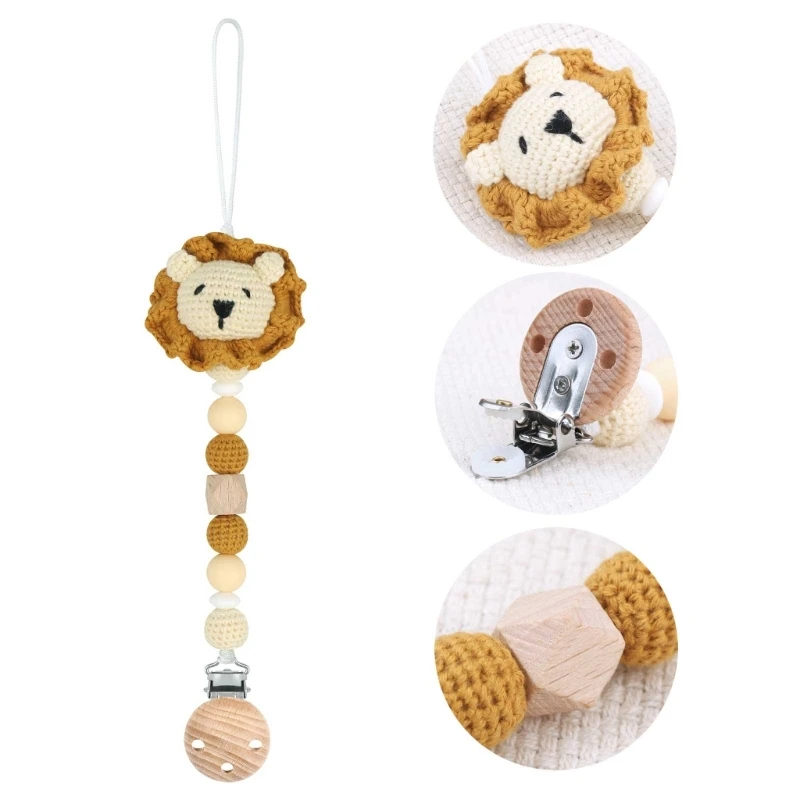 Pacifier Chain Baby Crochet Bead Toy Teether Dummy Clip Soother Holder Chewable Newborn Product Nursing Supplies
Pacifier Chain Baby Crochet Bead Toy Teether Dummy Clip Soother Holder Chewable Newborn Product Nursing Supplies