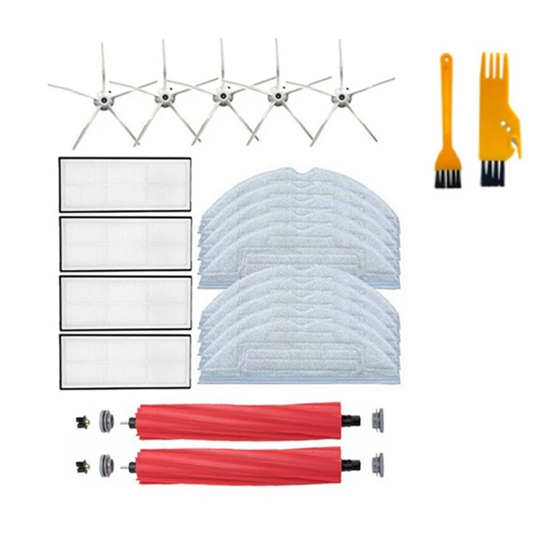 23Pcs Main Brush Side Brush Hepa Filter Mop Cloth For Xiaomi Roborock T7S S7 T7S PLUS Vacuum Cleaner Spare Parts
23Pcs Main Brush Side Brush Hepa Filter Mop Cloth For Xiaomi Roborock T7S S7 T7S PLUS Vacuum Cleaner Spare Parts