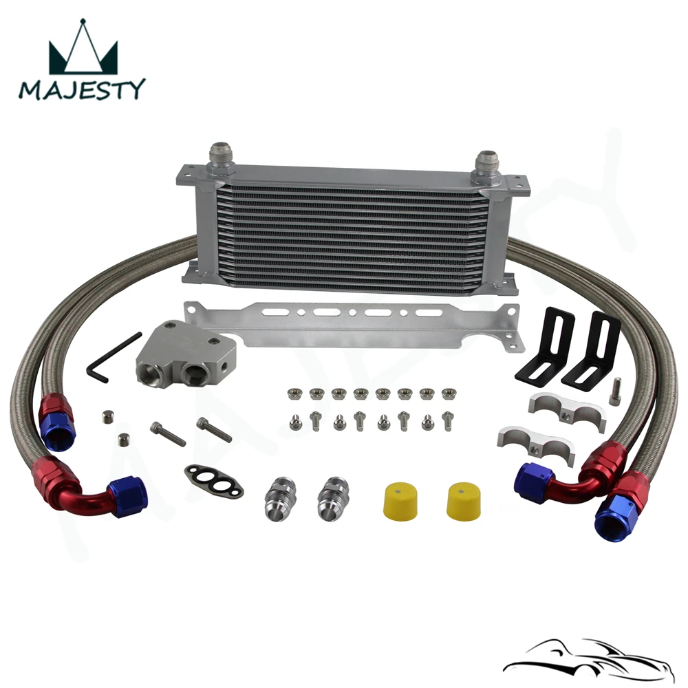 

15 Row Oil Cooler Kit for Cadillac CTS-V 04-06 Corvette C5 97-04 C6 05-13 C7 14-19 Camaro Firebird 98-02 LS1 LS2 LS3 LS6 LS7 LS9