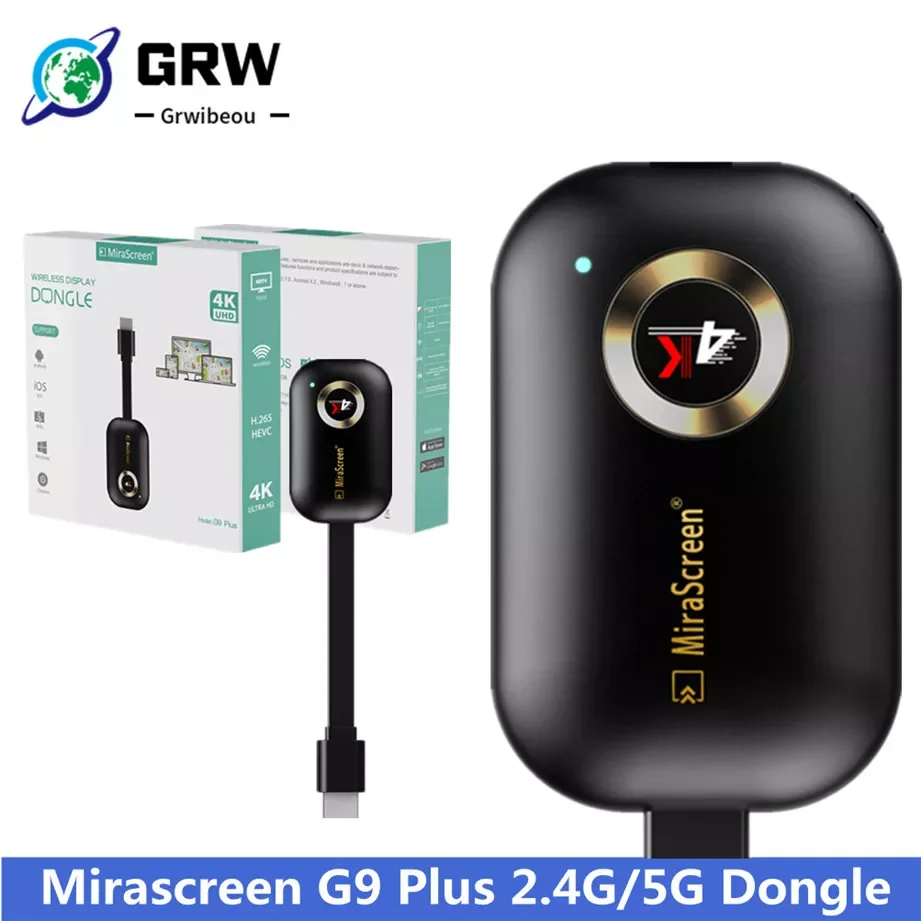 NEW2023 Mirascreen G9 Plus 2.4G/5G 4K Miracast Wifi for DLNA AirPlay HD TV Stick Wifi Display Dongle Receiver for IOS Android wi
NEW2023 Mirascreen G9 Plus 2.4G/5G 4K Miracast Wifi for DLNA AirPlay HD TV Stick Wifi Display Dongle Receiver for IOS Android wi