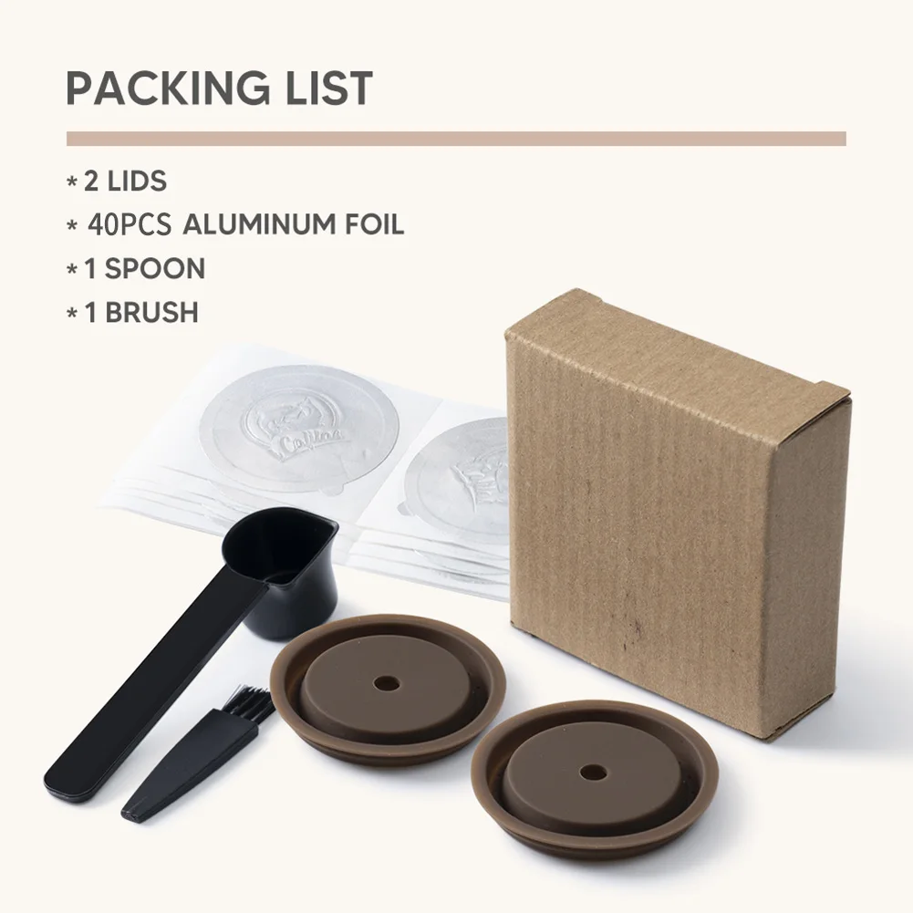 For Nespresso Capsule Cup 58 Mm 2PCS Silicone Seals Lids +1pc Plastic Spoon +1pc Plastic Brush+50PCS Aluminum Foil
For Nespresso Capsule Cup 58 Mm 2PCS Silicone Seals Lids +1pc Plastic Spoon +1pc Plastic Brush+50PCS Aluminum Foil