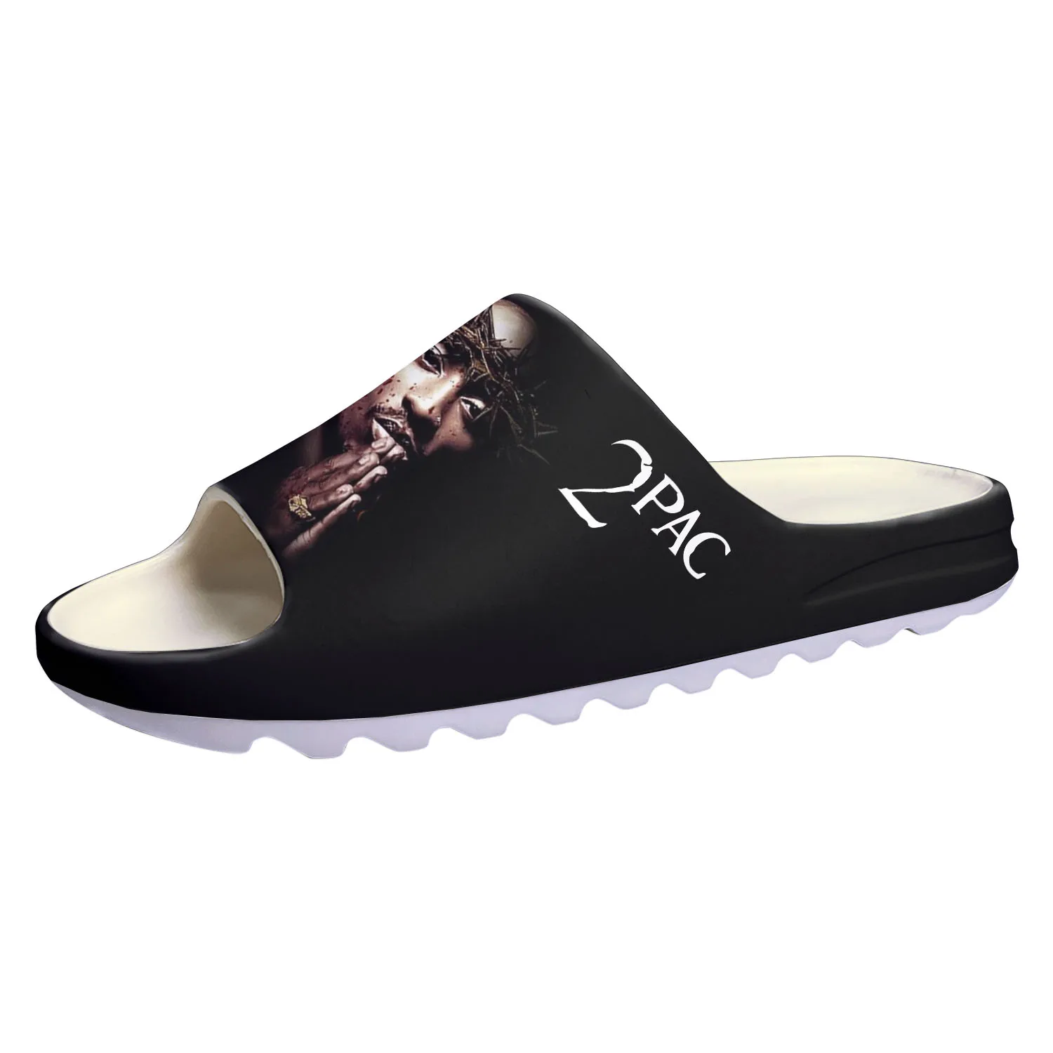 

2Pac Hip Hop Rapper Tupac Soft Sole Sllipers Home Clogs Step on Water Shoes Mens Womens Teenager Customize on Shit Sandals Pop