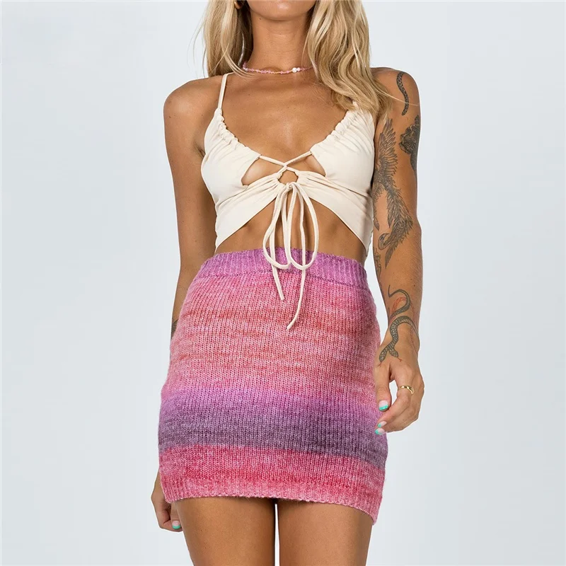 Tie Dye Knitted Mini Skirt Red Summer Sexy Beach Party Wear Sweater Dress Short Bodycon Bottom Y2k Harajuku Fashion 2022 New
Tie Dye Knitted Mini Skirt Red Summer Sexy Beach Party Wear Sweater Dress Short Bodycon Bottom Y2k Harajuku Fashion 2022 New