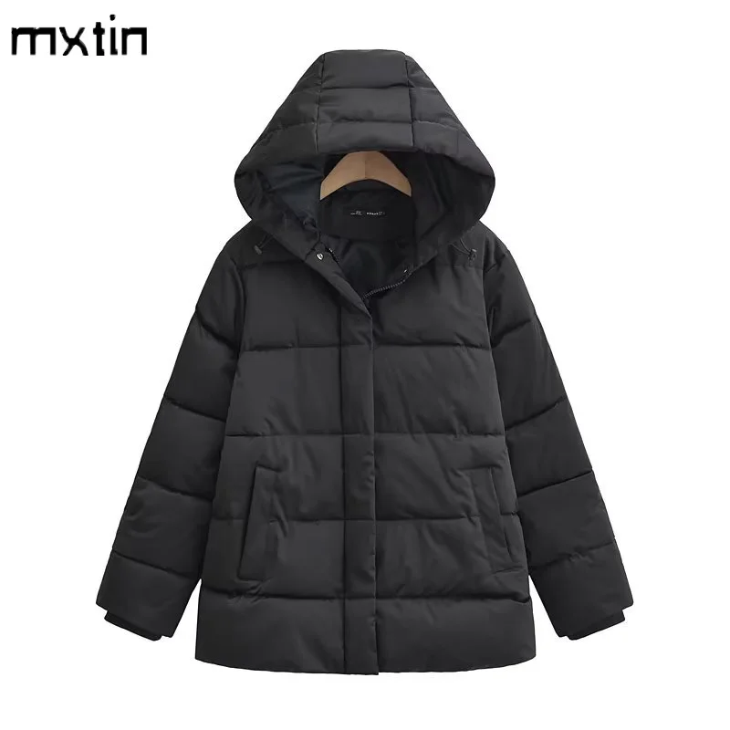 Women Winter Vintage Black Hooded Pockets Cotton Long Padded Jackets Fashion Warm Thick Parkas Female Outerwear Casual Tops
Women Winter Vintage Black Hooded Pockets Cotton Long Padded Jackets Fashion Warm Thick Parkas Female Outerwear Casual Tops