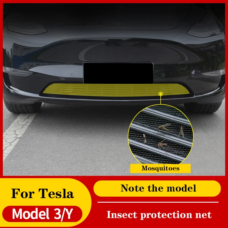 Сетка от насекомых для Tesla Model 3/Y 2021 2022, передняя крышка для кондиционера, защитная крышка для входа воздуха, бампер, сетка от насекомых