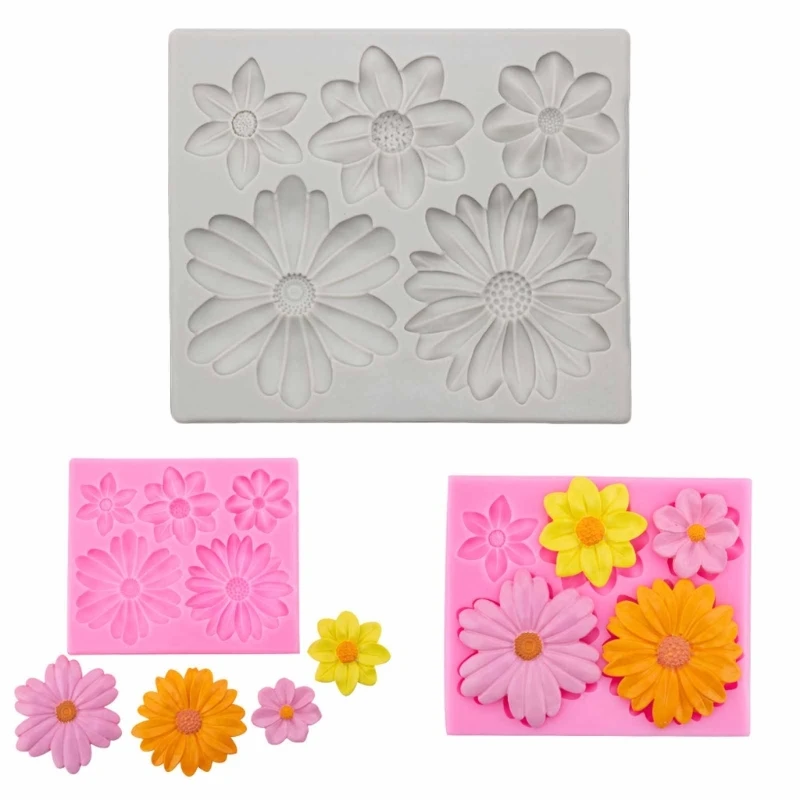 

R3MC Daisy Shape Fondant Mold Biscuits Mold DIY Cartoon Press Baking Mold Birthday Cookie Tools Cake Decorating Tools