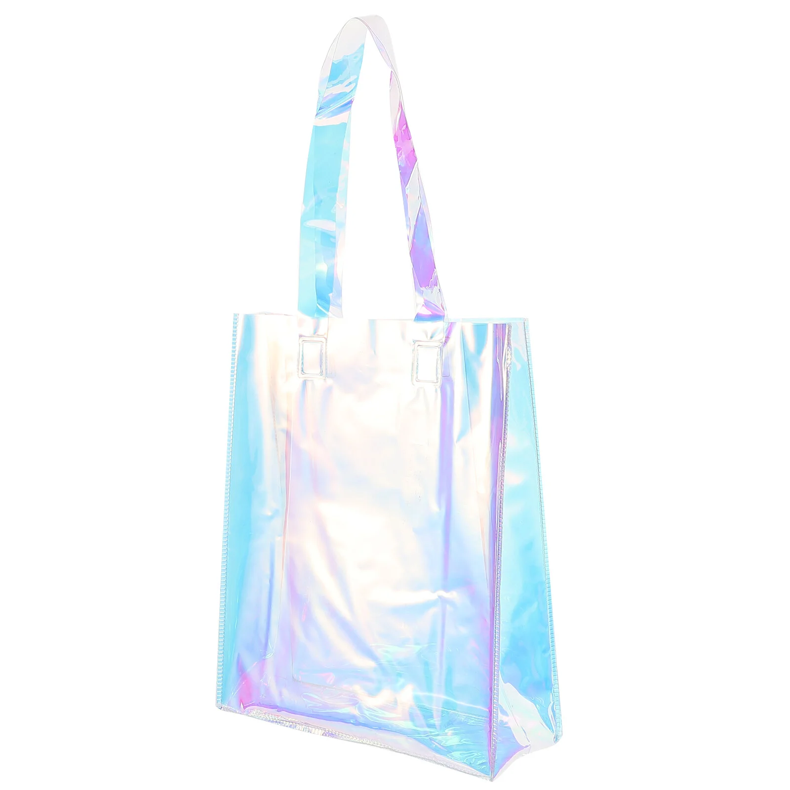 Hand Bag Holographic Iridescent Handbag Pvc Tote Shoulder Handle Waterproof Shopping
Hand Bag Holographic Iridescent Handbag Pvc Tote Shoulder Handle Waterproof Shopping