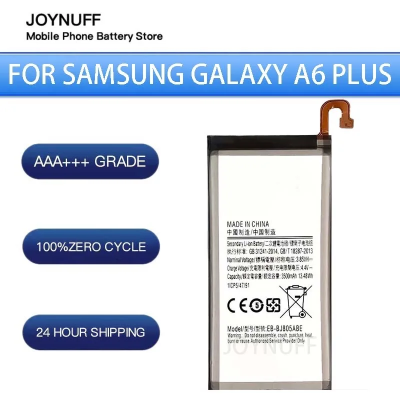 New Battery High Quality 0 Cycles Compatible EB-BJ805ABE For Samsung Galaxy A6 Plus A6+ SM-A605F A605G A6050 A605K A605FN A605GN
New Battery High Quality 0 Cycles Compatible EB-BJ805ABE For Samsung Galaxy A6 Plus A6+ SM-A605F A605G A6050 A605K A605FN A605GN