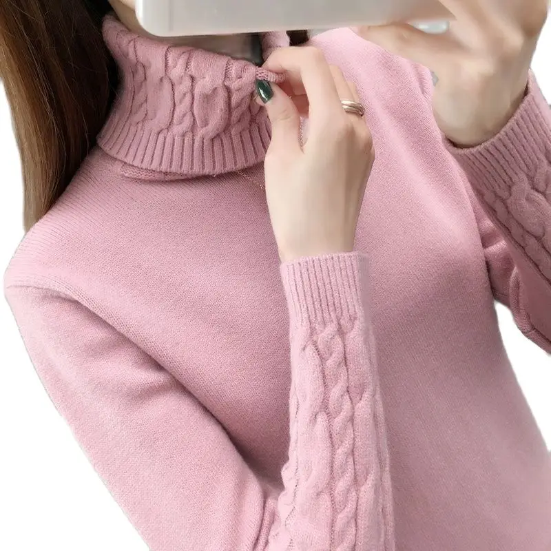 New 2020 Long Sleeve Thick Warm Female Sweater Khaki White Black Pink Autumn Winter Women Turtleneck Pullovers Sweaters
New 2020 Long Sleeve Thick Warm Female Sweater Khaki White Black Pink Autumn Winter Women Turtleneck Pullovers Sweaters