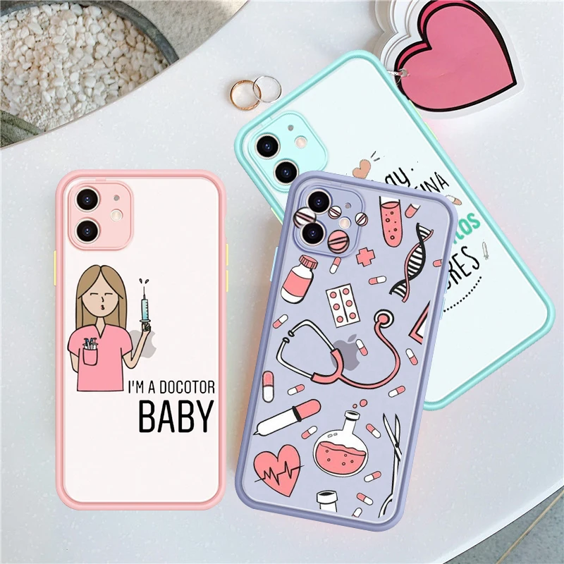 Cartoon Medicine Doctor Nurse Phone Case for iPhone 11 12 13 Pro Max X XR XS 7 8 Plus SE22 Shockproof Clear Cover Matte Coque
Cartoon Medicine Doctor Nurse Phone Case for iPhone 11 12 13 Pro Max X XR XS 7 8 Plus SE22 Shockproof Clear Cover Matte Coque