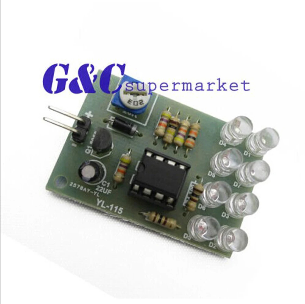 1pcs 12V Breathe Light LED Flashing Lamp Part Electronic Module LM358 8 LED diy electronics
1pcs 12V Breathe Light LED Flashing Lamp Part Electronic Module LM358 8 LED diy electronics