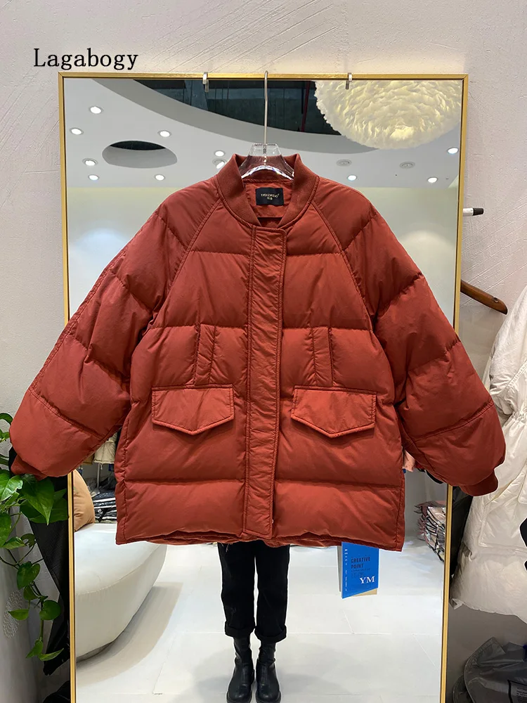 Lagabogy Women Winter 2022 New Style Casual Oversized Warm Baseball Thick Puffer Jacket White Duck Down Coat Female Short Parkas
Lagabogy Women Winter 2022 New Style Casual Oversized Warm Baseball Thick Puffer Jacket White Duck Down Coat Female Short Parkas