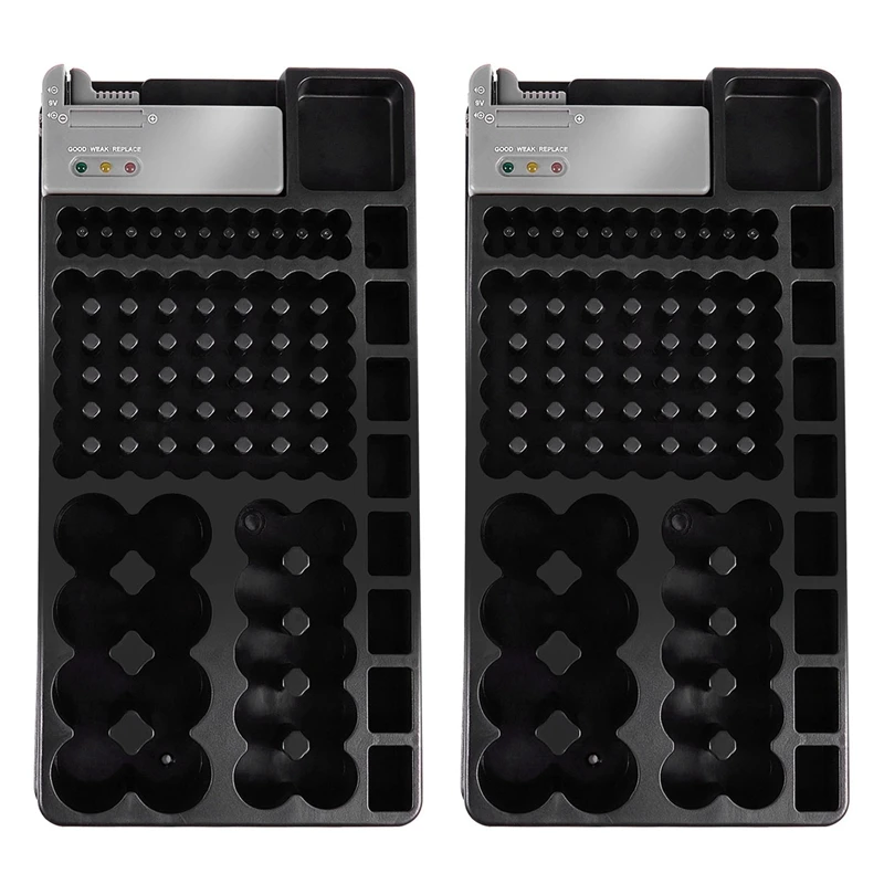 2X Battery Storage Holder With Tester - Including Battery Checker For AAA AA C D 9V And Small Watch Batteries
2X Battery Storage Holder With Tester - Including Battery Checker For AAA AA C D 9V And Small Watch Batteries