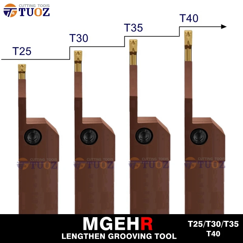 

MGEHR2525 MGEHR 2525-2 2525-3 2525-4 2525-5 2525-6 T25 T30 T35 T40 25mm Lengthen Grooving Tool Holder CNC Tool External Holder