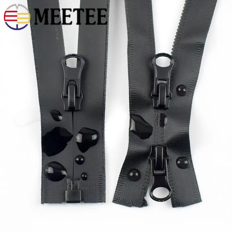 

2/5Pcs 5# 60/70/80/100cm Waterproof Zippers Double/Single Open-End Invisible Zipper Clothes Parkas Jacket Zip Sewing Accessories