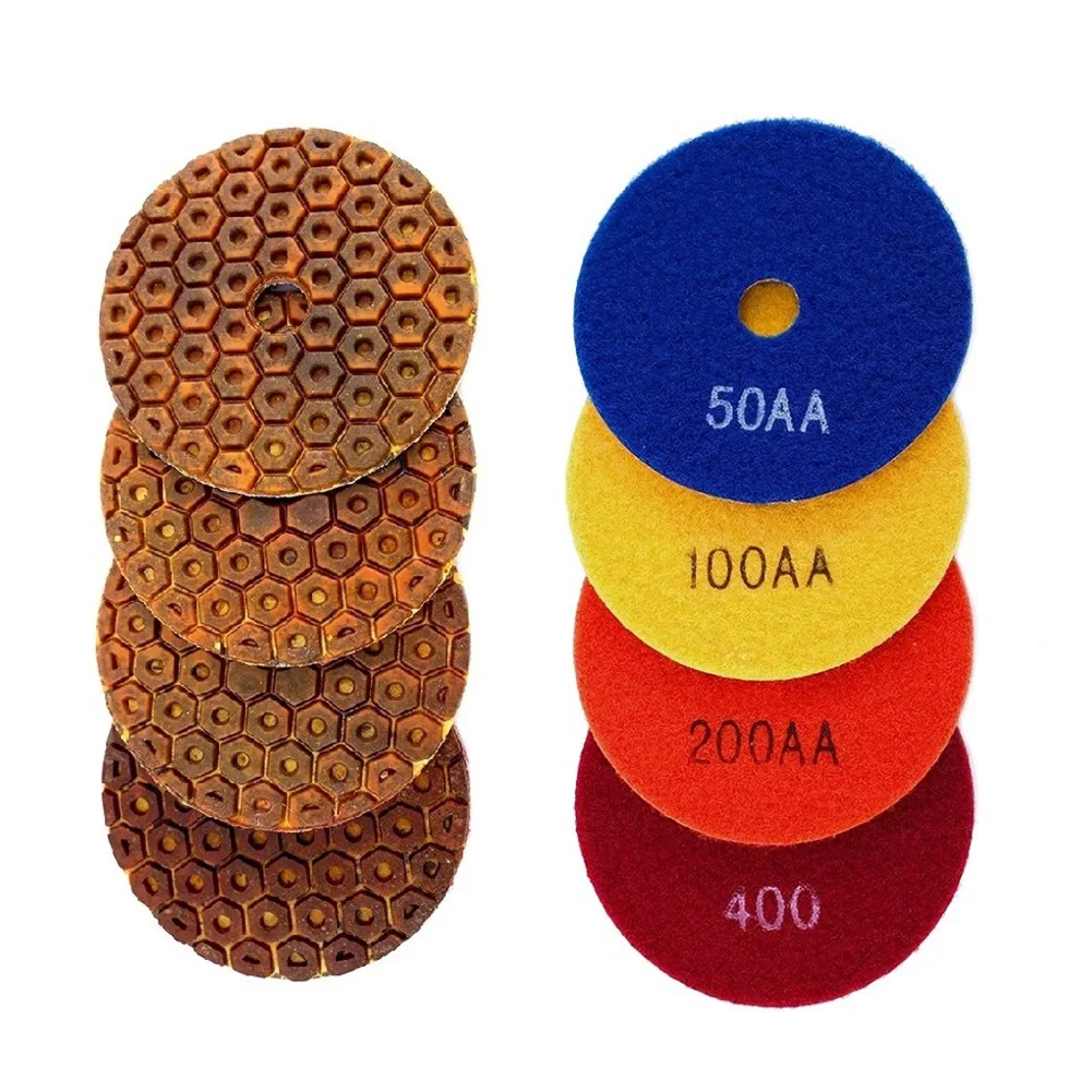 4 Inch Super Diamond Polishing Pads Copper Bond Wet For Granite Marble Flexible Concrete Stone Polish Disc Wet Buffing Grinding
4 Inch Super Diamond Polishing Pads Copper Bond Wet For Granite Marble Flexible Concrete Stone Polish Disc Wet Buffing Grinding