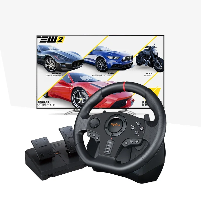 PXN V900 900 Degree Video Game Accessories PS3 USB Racing Car Game Steering Wheel for PC PS4 Xbox 360 Switch
PXN V900 900 Degree Video Game Accessories PS3 USB Racing Car Game Steering Wheel for PC PS4 Xbox 360 Switch