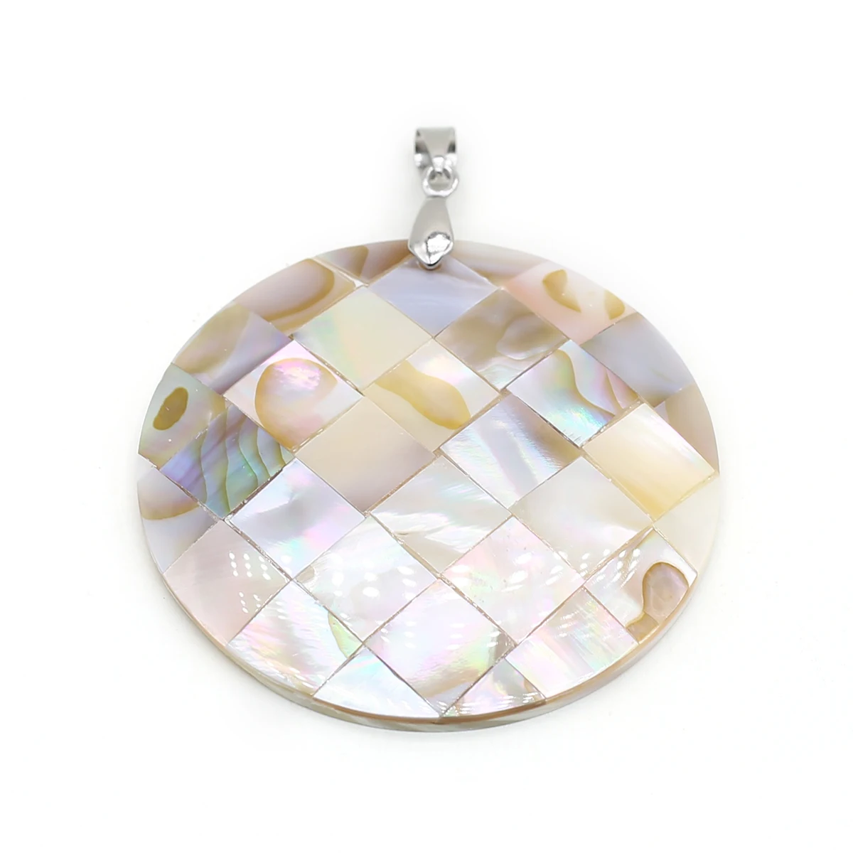 Natural Shell Splicing Rhombus Pattern Round Pendant Charming For Jewelry Making DIY Necklace Accessory 50x50mm
Natural Shell Splicing Rhombus Pattern Round Pendant Charming For Jewelry Making DIY Necklace Accessory 50x50mm