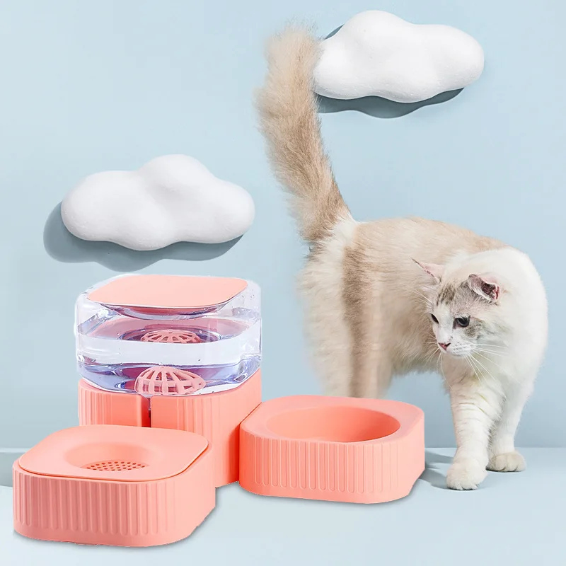 Pet Bowl Automatic Feeder Dog Cat Food Bowl with Water Dispenser Double Bowl Drinking Raised Stand Dish Bowls with Pet Supplies
Pet Bowl Automatic Feeder Dog Cat Food Bowl with Water Dispenser Double Bowl Drinking Raised Stand Dish Bowls with Pet Supplies