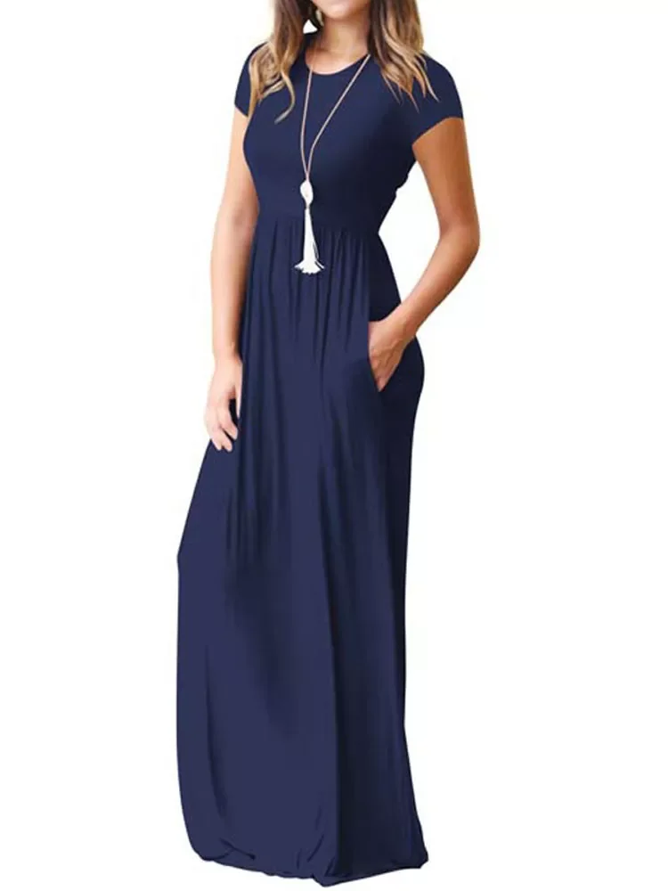 2022 Elegant Long Summer Dress Women Short Sleeve Maxi Dress Ladies Party Casual Dresses Female Robe Femme Green Red XXL
2022 Elegant Long Summer Dress Women Short Sleeve Maxi Dress Ladies Party Casual Dresses Female Robe Femme Green Red XXL
