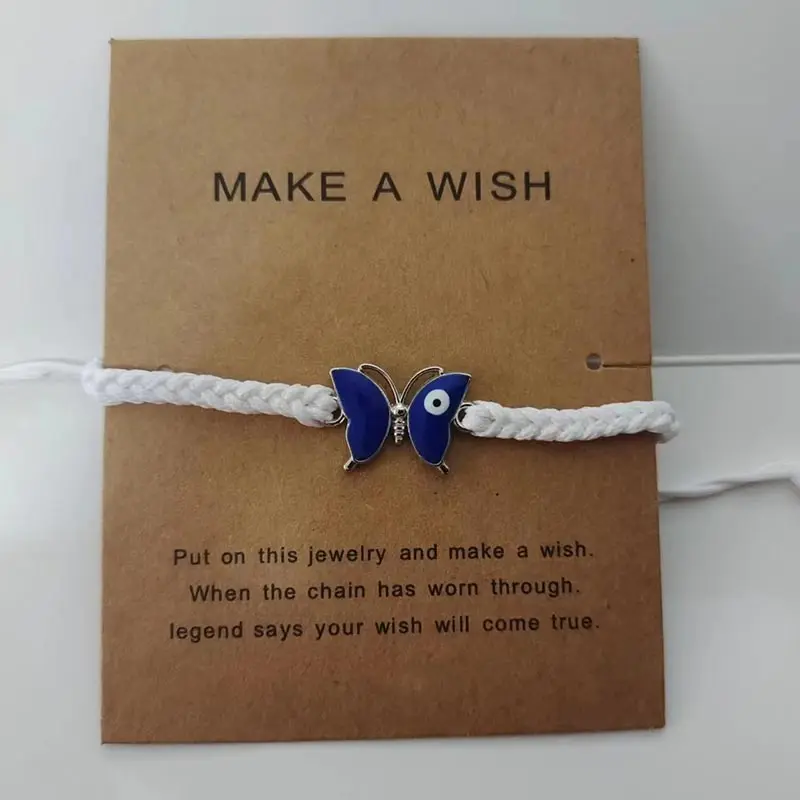 Fashion Evil Eye Butterfly Bracelets for Women DIY Handmade Rope Adjustable Bracelet New Trendy Jewelry Accessories Party Gifts
Fashion Evil Eye Butterfly Bracelets for Women DIY Handmade Rope Adjustable Bracelet New Trendy Jewelry Accessories Party Gifts